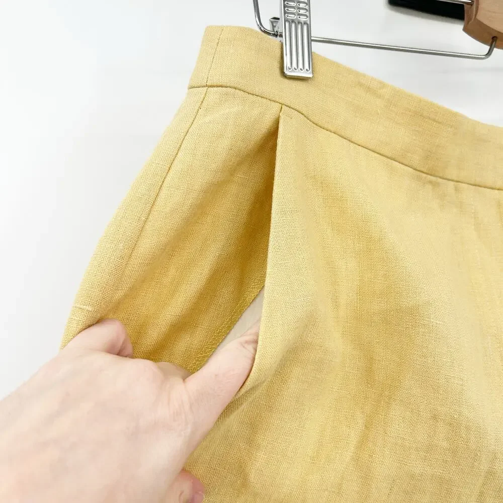 Banana Republic Womens Career Casual Beachy Hayden Linen Blend‎ Pants Size 12